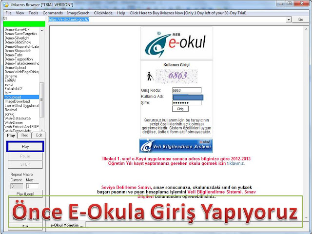 Imacros Programi Ile E Okula Toplu Resim Yukleme